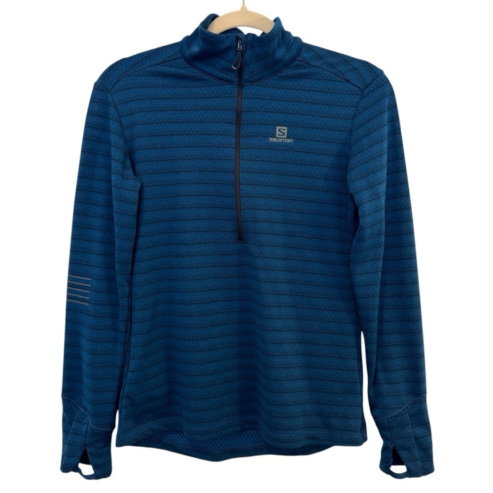 Salomon lightning Blue half zip women’s sweater size Medium